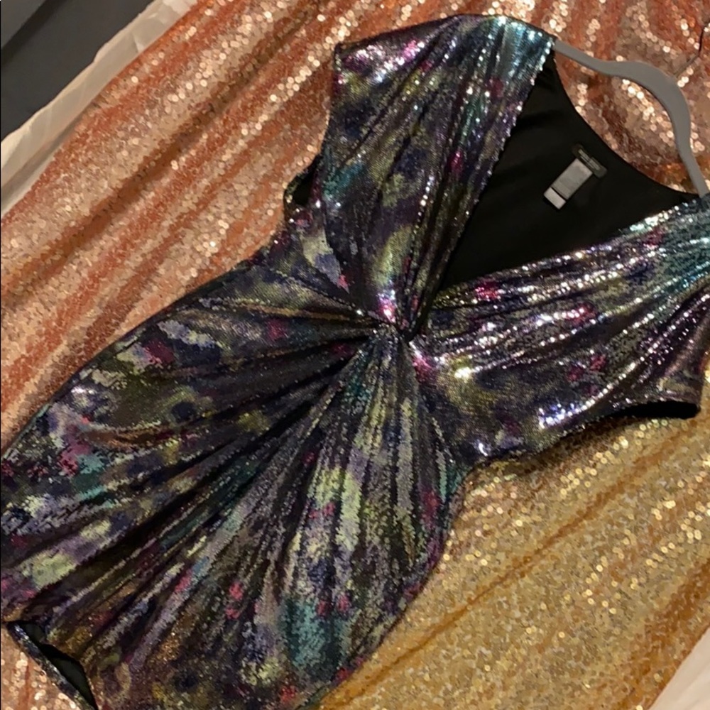 Multi Color Sequins Dress